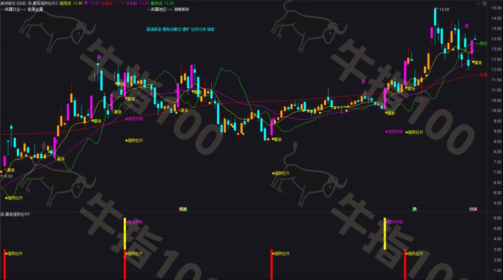图片[2]-通达信【暴涨强势拉升】套装指标 量价共振+趋势跟踪+资金博弈三维模型 源码-牛指100网